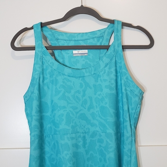 Columbia Dress Size Small Omni-Freeze Advanced Cooling Aqua Racerback Stretch - Picture 2 of 11